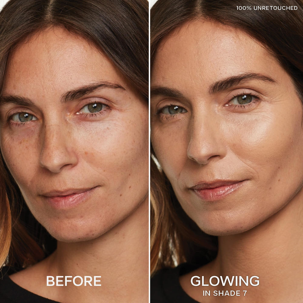 Saie Slip Tint under-eye concealer blend delivers seamless coverage and natural finish.