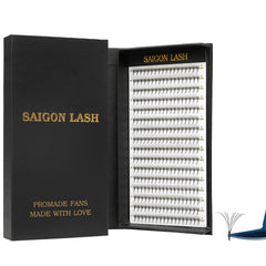 Saigon Lash wispy promade fans 3D–8D for customizable volume looks.