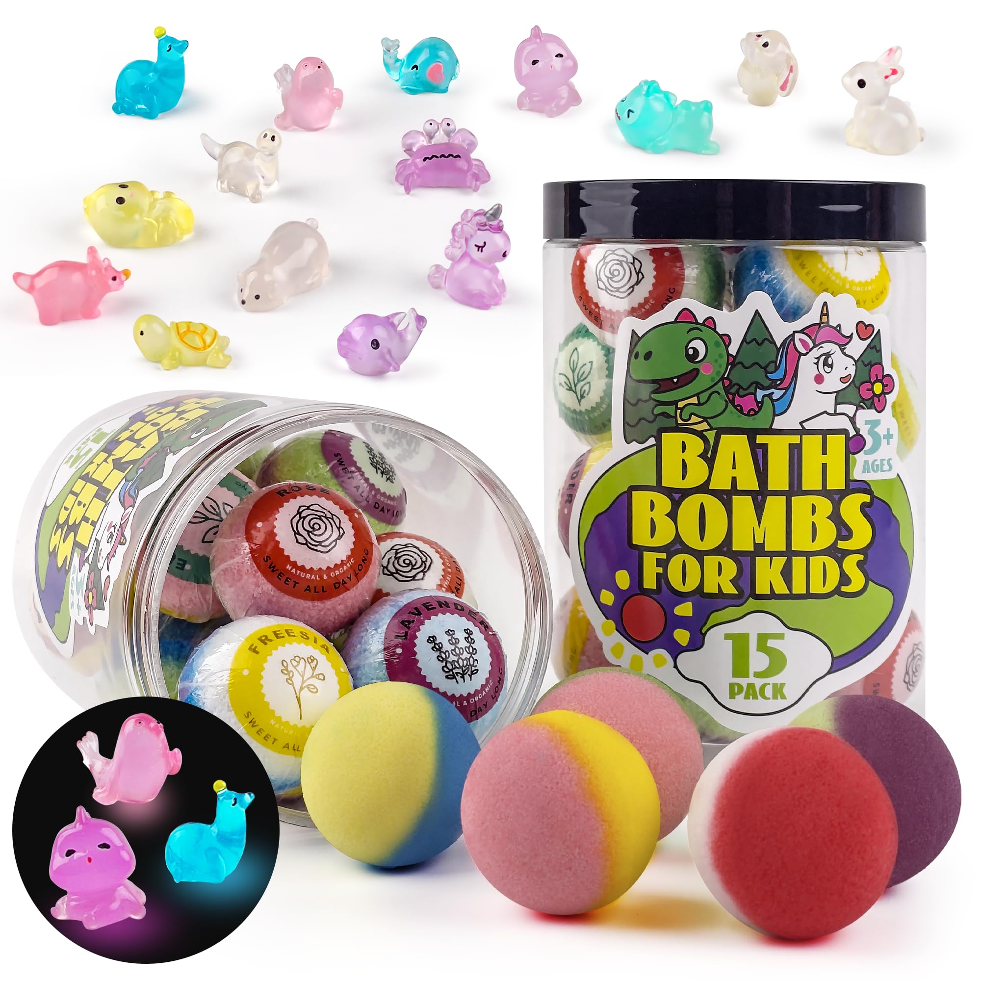 Sailimu Bath Bombs Surprise Jar Gift Set adds playful color to bath time.