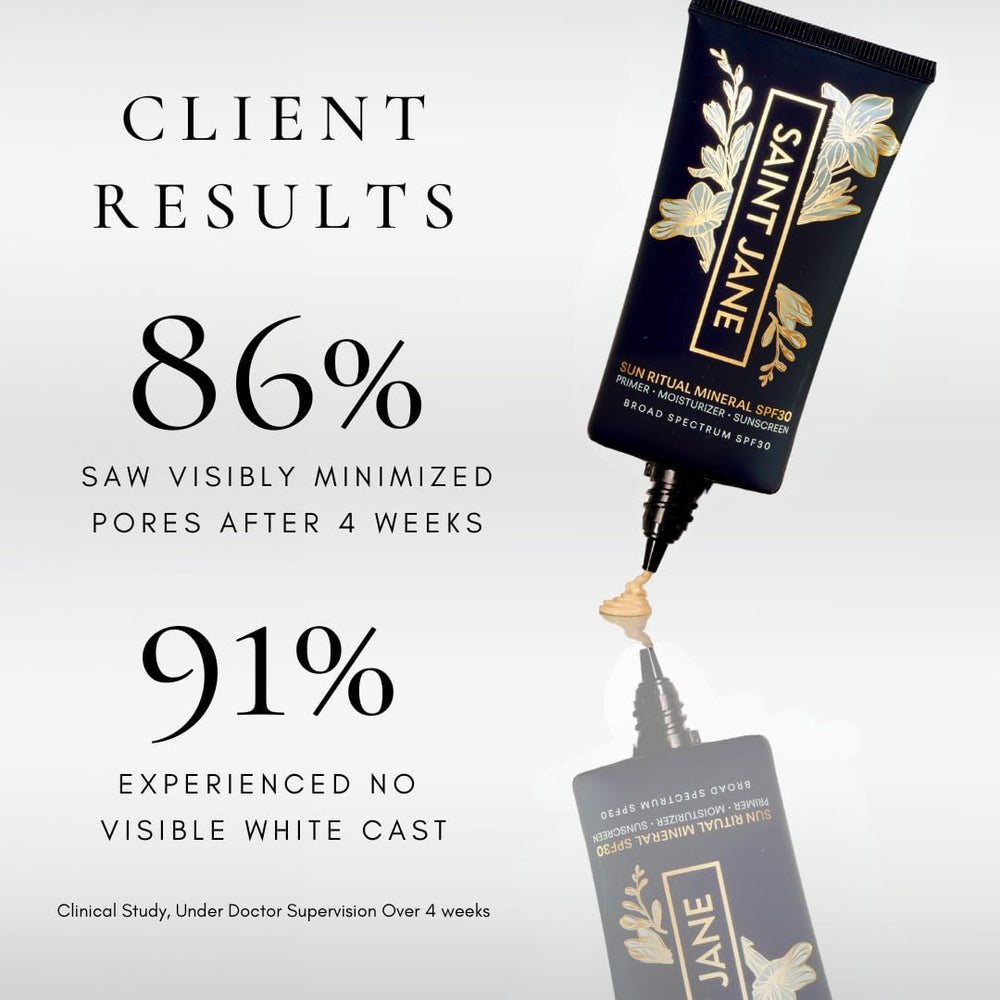SAINT JANE Luxury Sun Ritual soft matte finish on skin