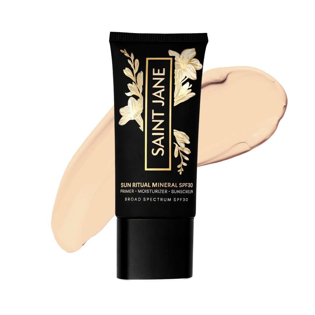 SAINT JANE Luxury Sun Ritual SPF 30 bottle with weightless protection and pore smoothing