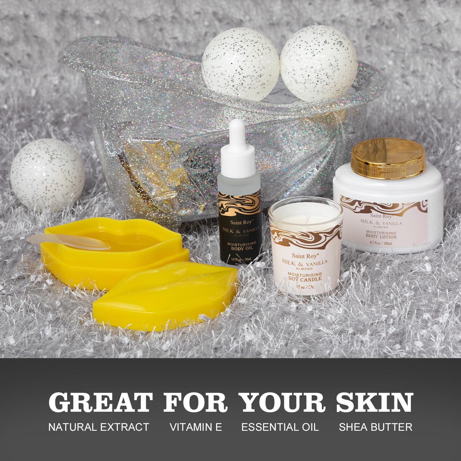 Saint Roy Flower Bath Bombs add fragrance and fizz.