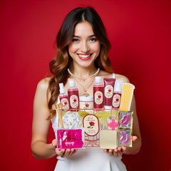 Saint Roy shower gel and bubble bath set for pampering.