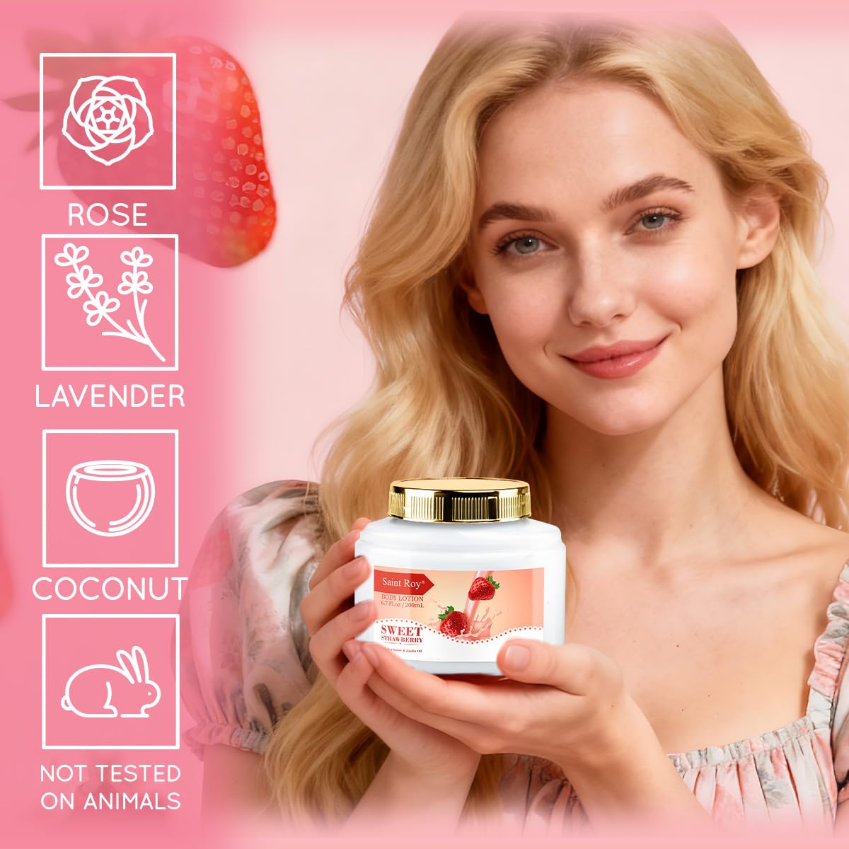 Saint Roy spa kit spa soy candle creates calming ambiance with strawberry notes