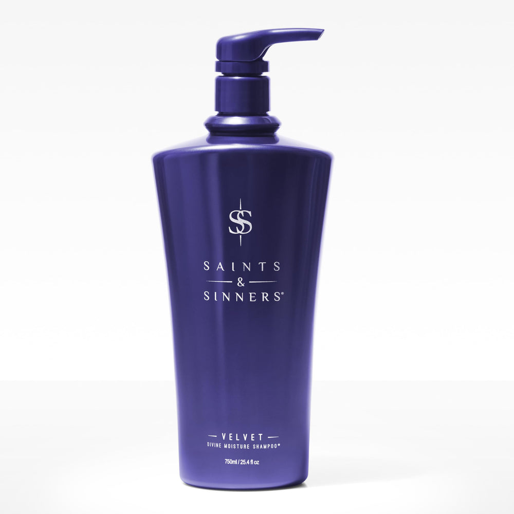 Saints & Sinners Velvet Divine Moisture Shampoo for color-treated hair preserving vibrancy and moisture.