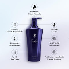 Saints & Sinners Velvet Divine Moisture Shampoo foam-lather ready for a smooth wash.