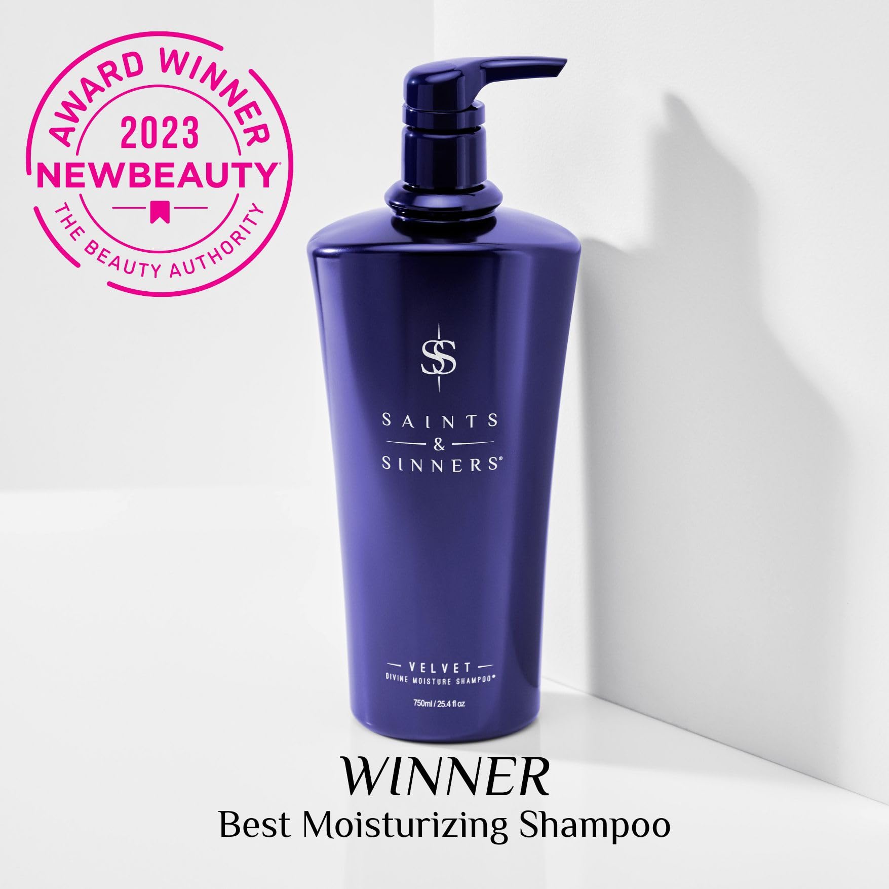 Saints & Sinners Velvet Divine Moisture Shampoo ingredients featuring avocado oil for moisture.