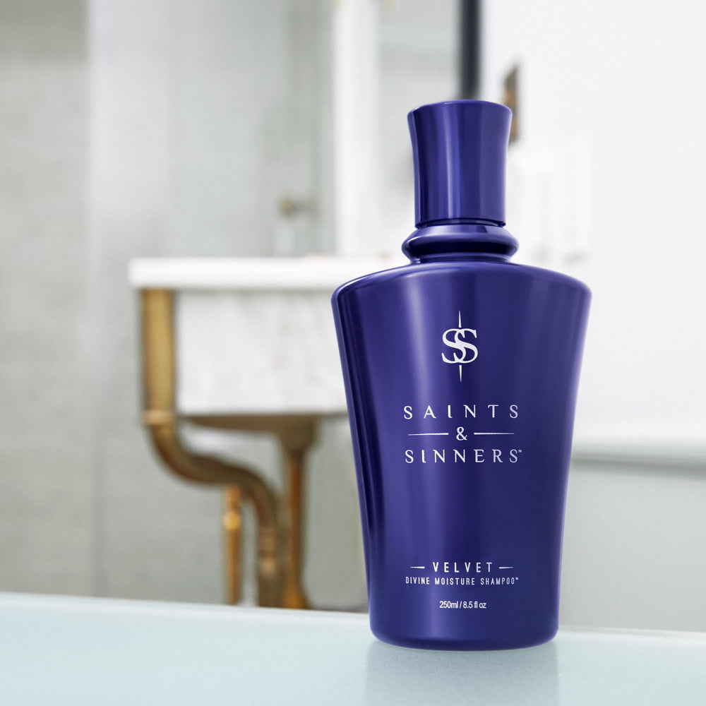 Saints & Sinners Velvet Divine Shampoo for color-treated hair with added shine.