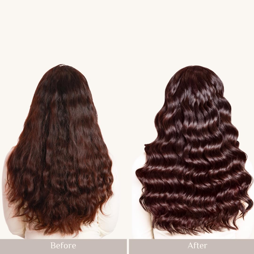 Hair looking smooth and shiny after Velvet Divine application
