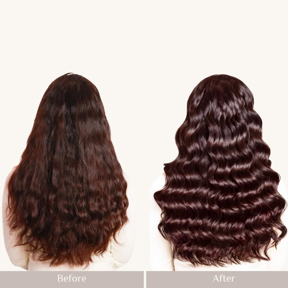 Hair looking smooth and shiny after Velvet Divine application