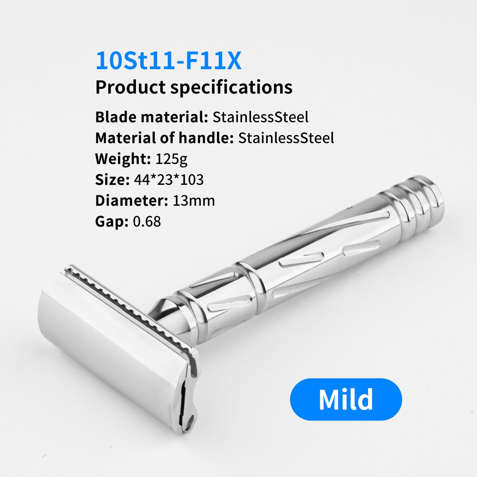 KAMPFE top arc design reduces friction for a comfortable shave.