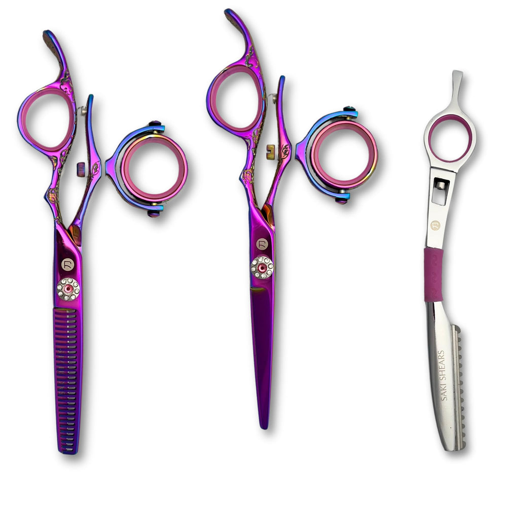 Saki Kohana pink swivel cutting shears 5.5 inch for precise professional cuts