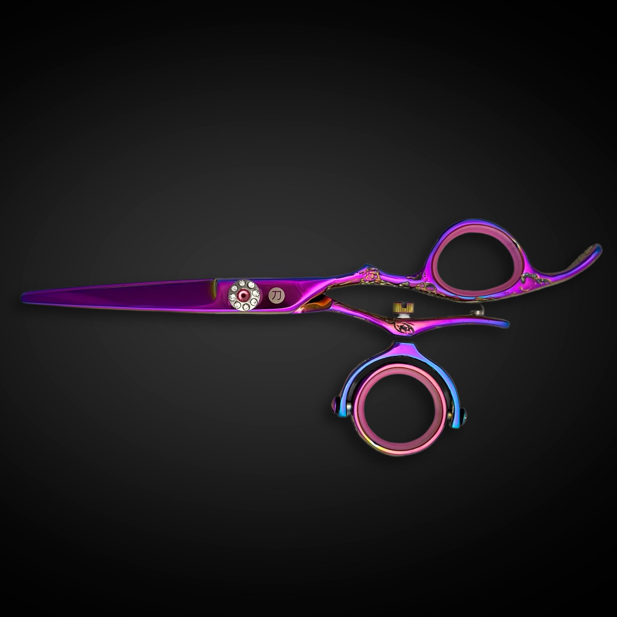 Saki Kohana pink swivel thinning shears 5.5 inch for even texture