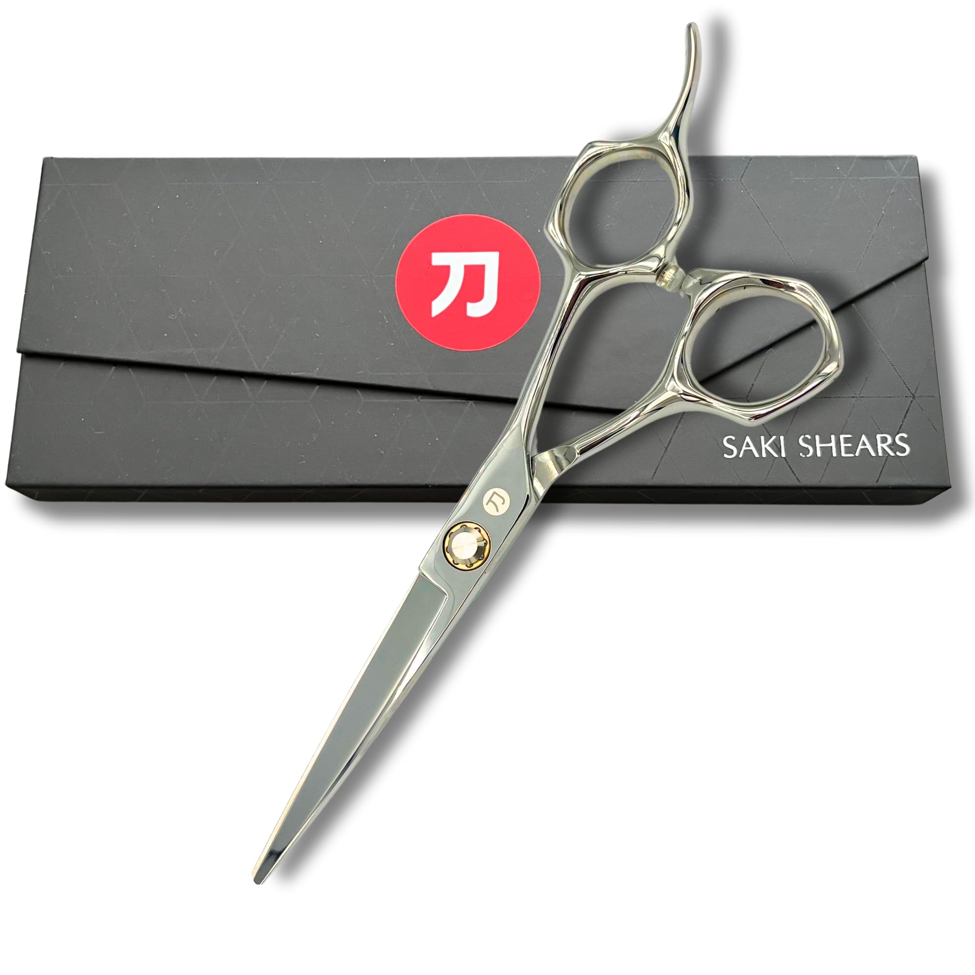 Saki Shears Musashi blade close-up demonstrates precision for clean, precise cuts.