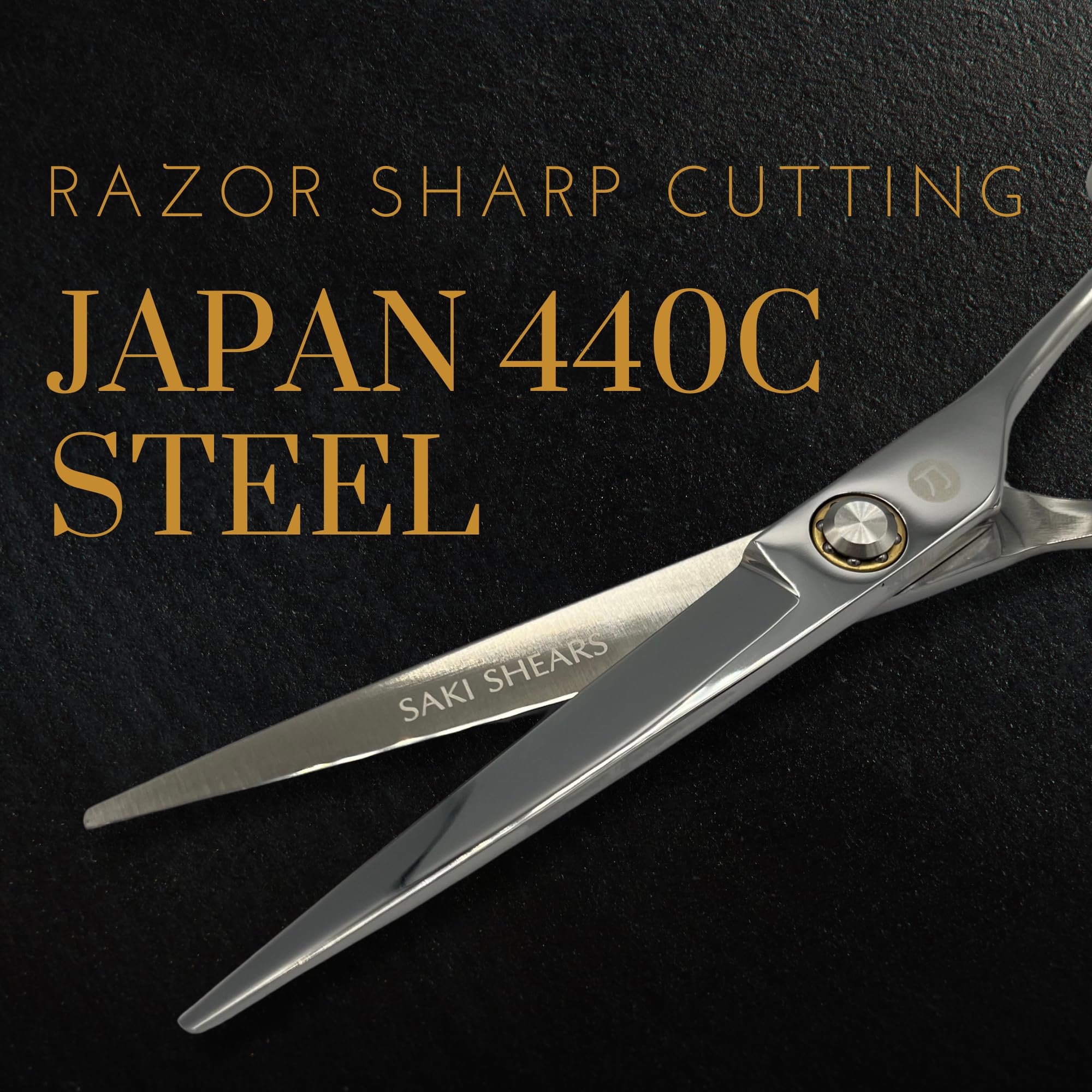 Saki Shears Musashi convex blades provide ultra-sharp, controlled cutting performance.