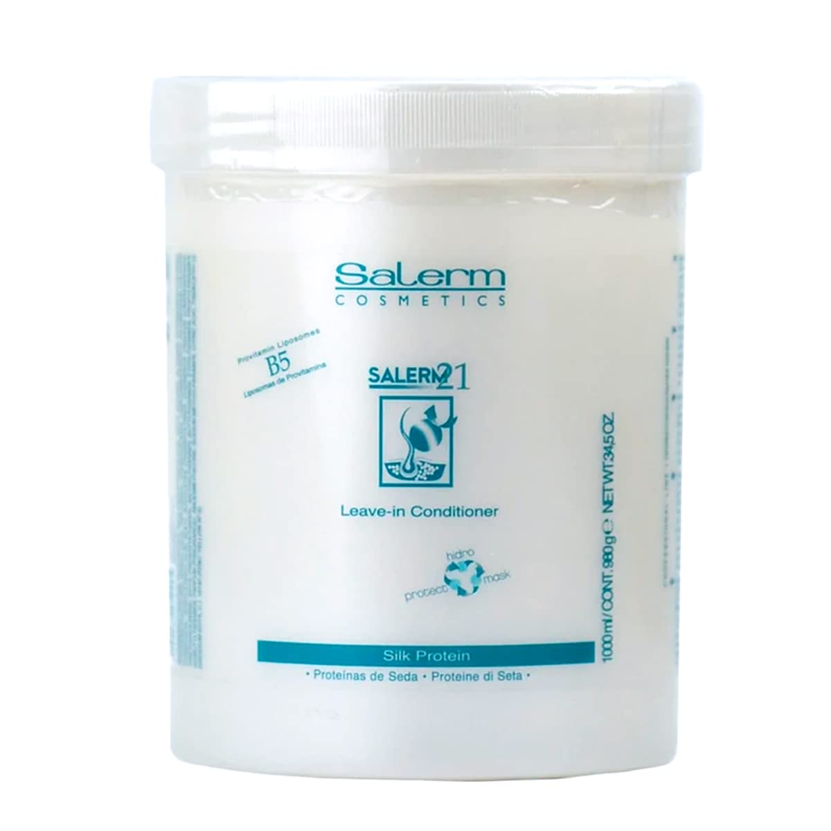 SALERM 21 leave-in mask being applied to hair for hydration