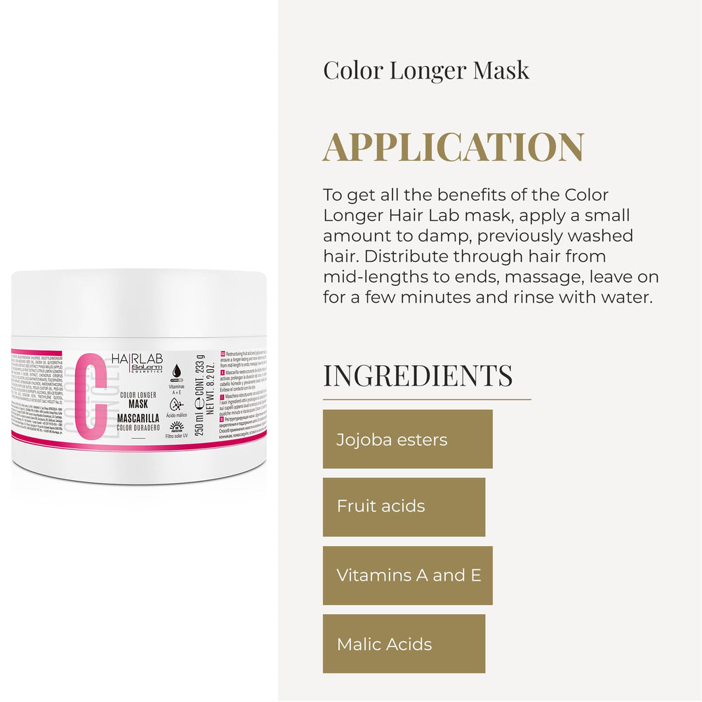 SALERM Color Longer mask icon with UV filter communicates sun protection benefits.