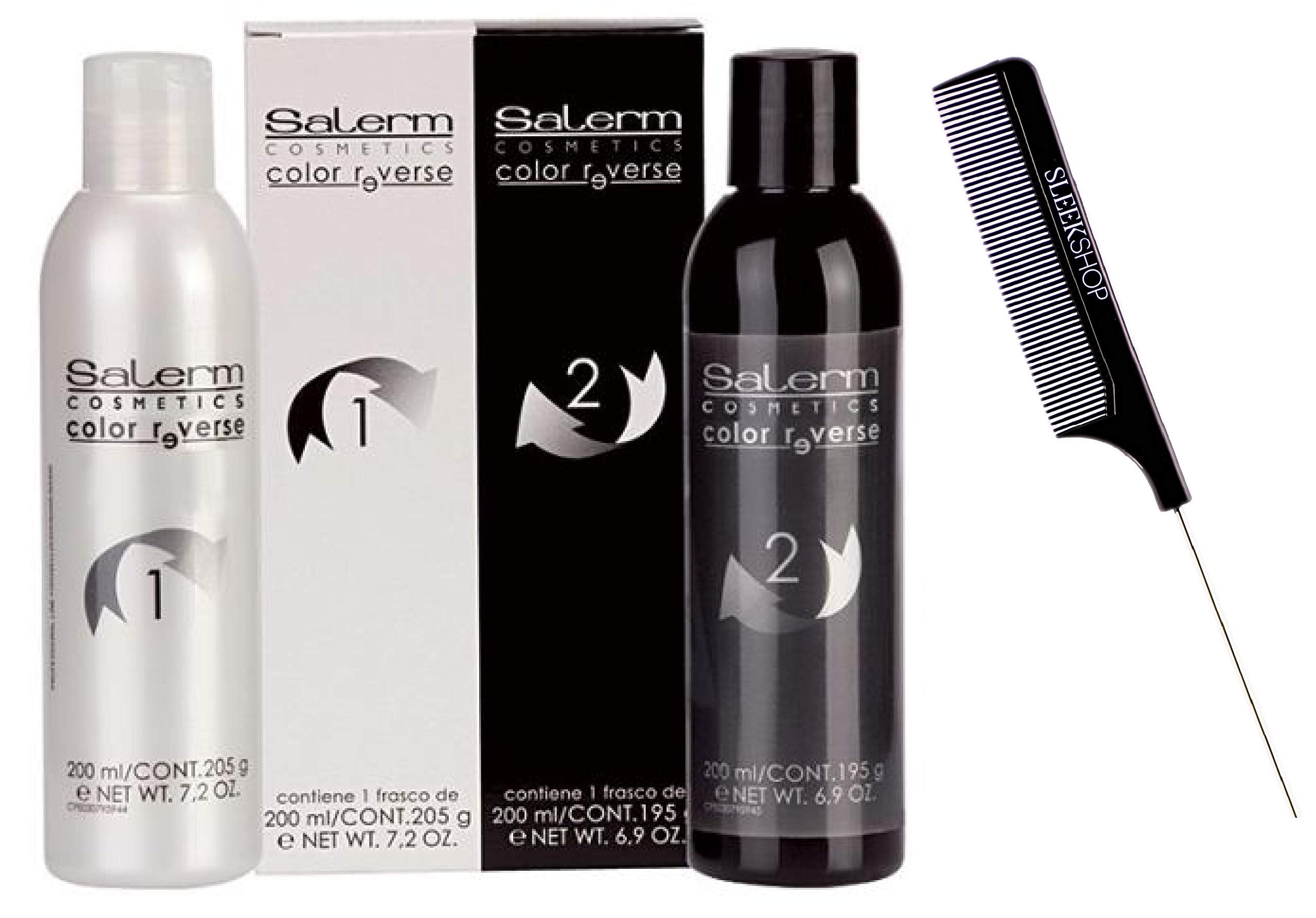 SALERM Color Reverse bottle and comb removes artificial pigments while preserving natural color.