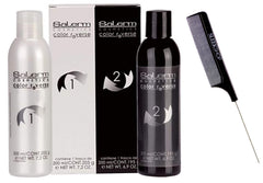 SALERM Color Reverse bottle and comb removes artificial pigments while preserving natural color.