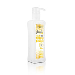 SALERM Curly Booster Yellow Shot bottle front for defined, hydrated curls