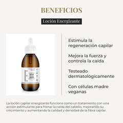 SALERM Hairlab Energizing Lotion ingredients closeup—ginseng and biotin for vitality.