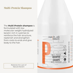 SALERM HairLab Protein Force bottle back label with paraben-free formula