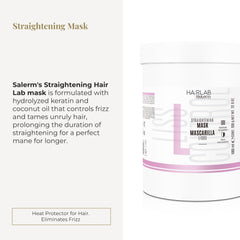 Salerm Lisos Hair Lab Mask application shot for easy detangling and conditioning