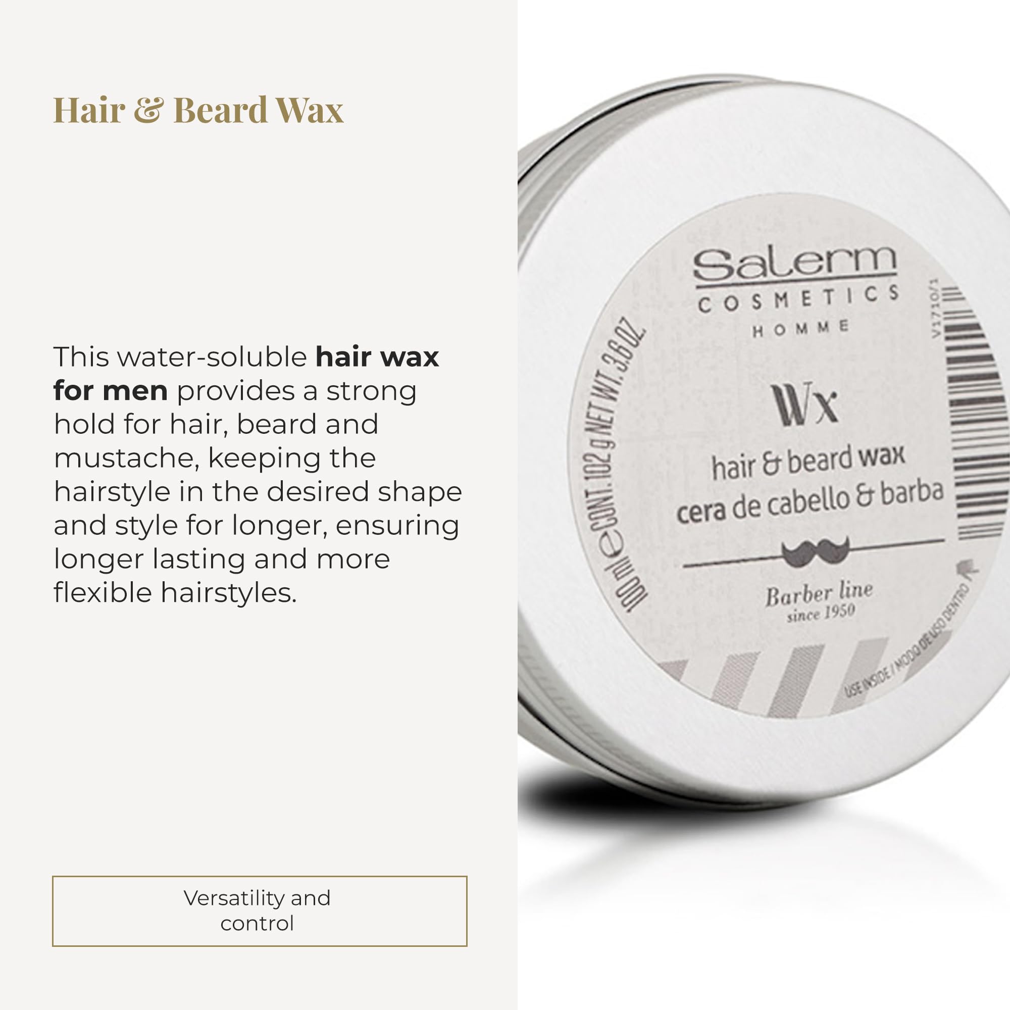 SALERM Men's Hair Wax medium shine enhances natural texture
