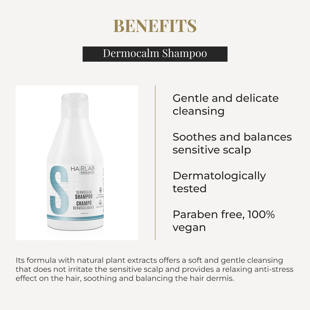 SALERM Gentle cleansing foaming lather for delicate scalps and comfort.