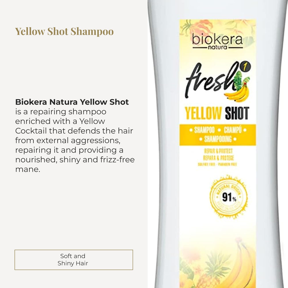 SALERM Yellow Shot ingredients Canarian banana highlight natural conditioning.