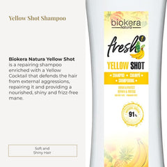 SALERM Yellow Shot ingredients Canarian banana highlight natural conditioning.