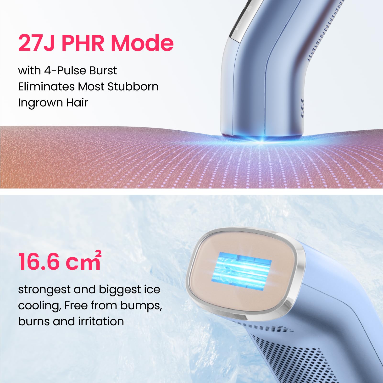 Salloot 4-pulse burst PHR mode targets ingrown hairs with precision