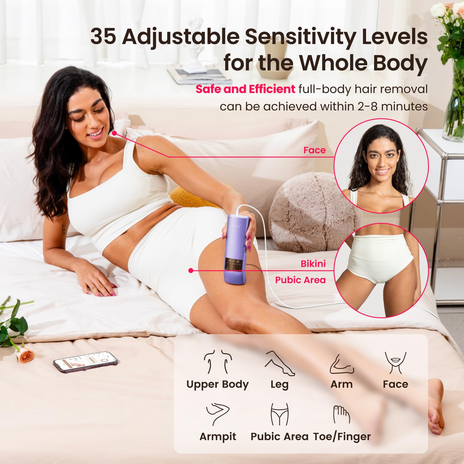 SALLOOT bikini area treatment with cooling for comfort
