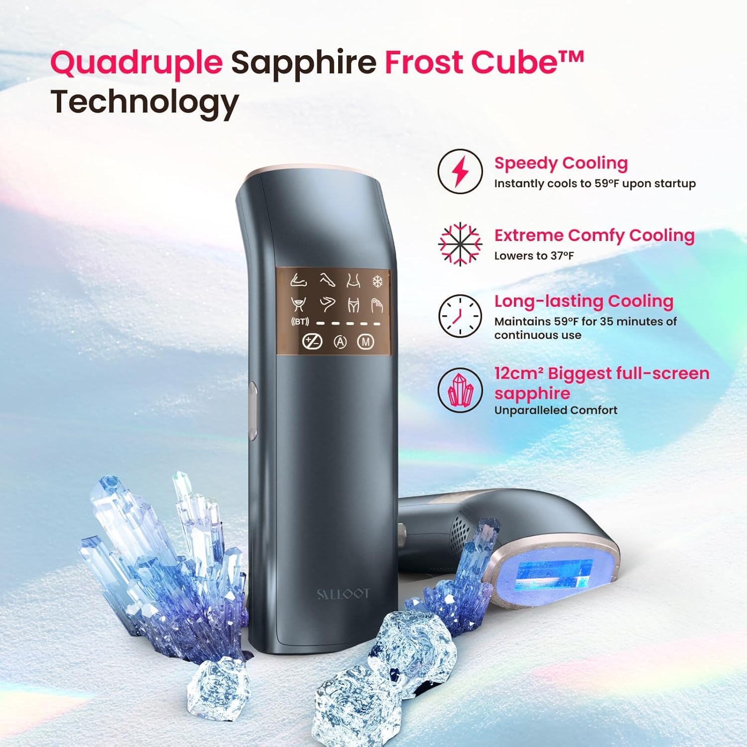 SALLOOT dual flash buttons enable quick manual control during use.