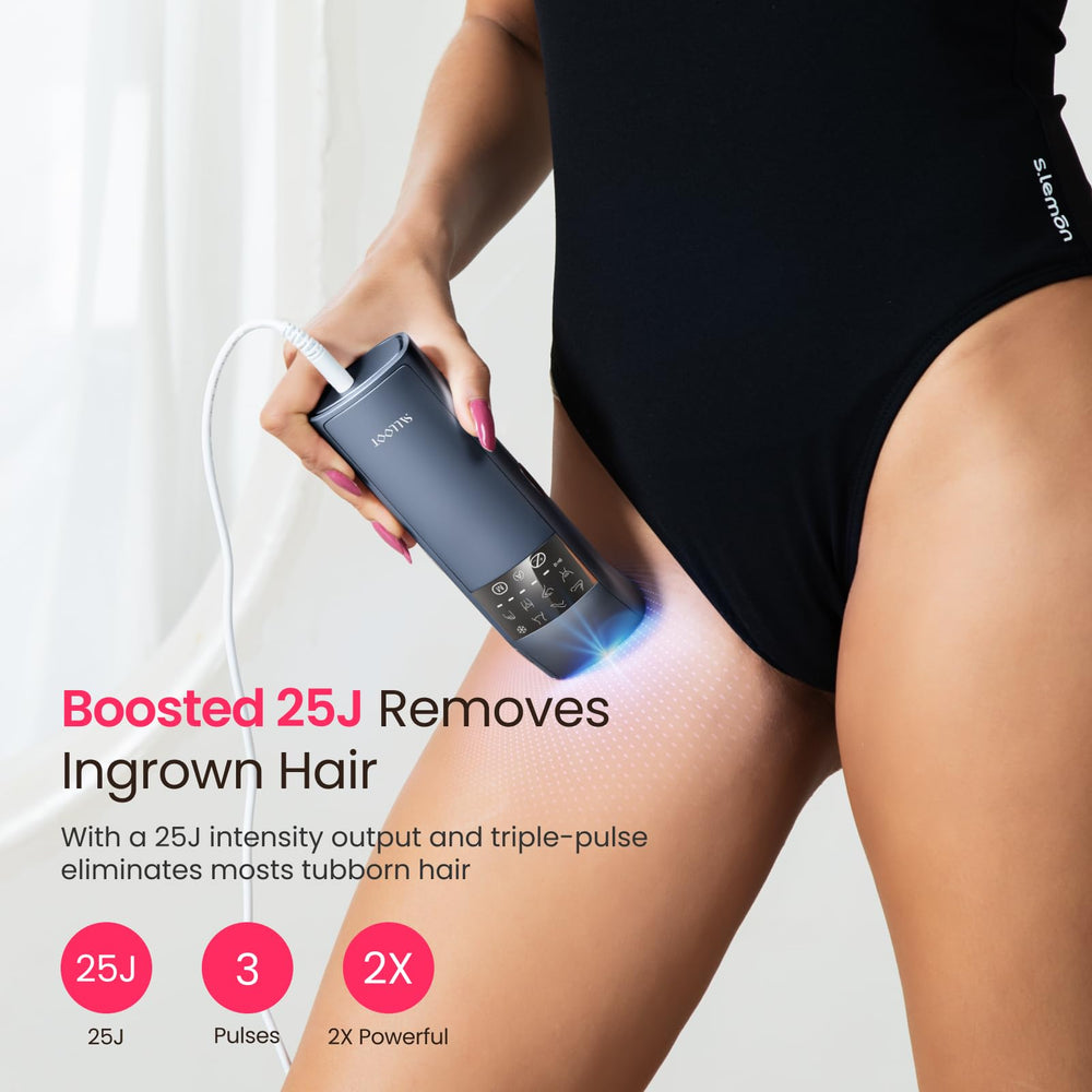 SALLOOT triple-pulse IPL sapphire ice-cooling system keeps skin cool during sessions.