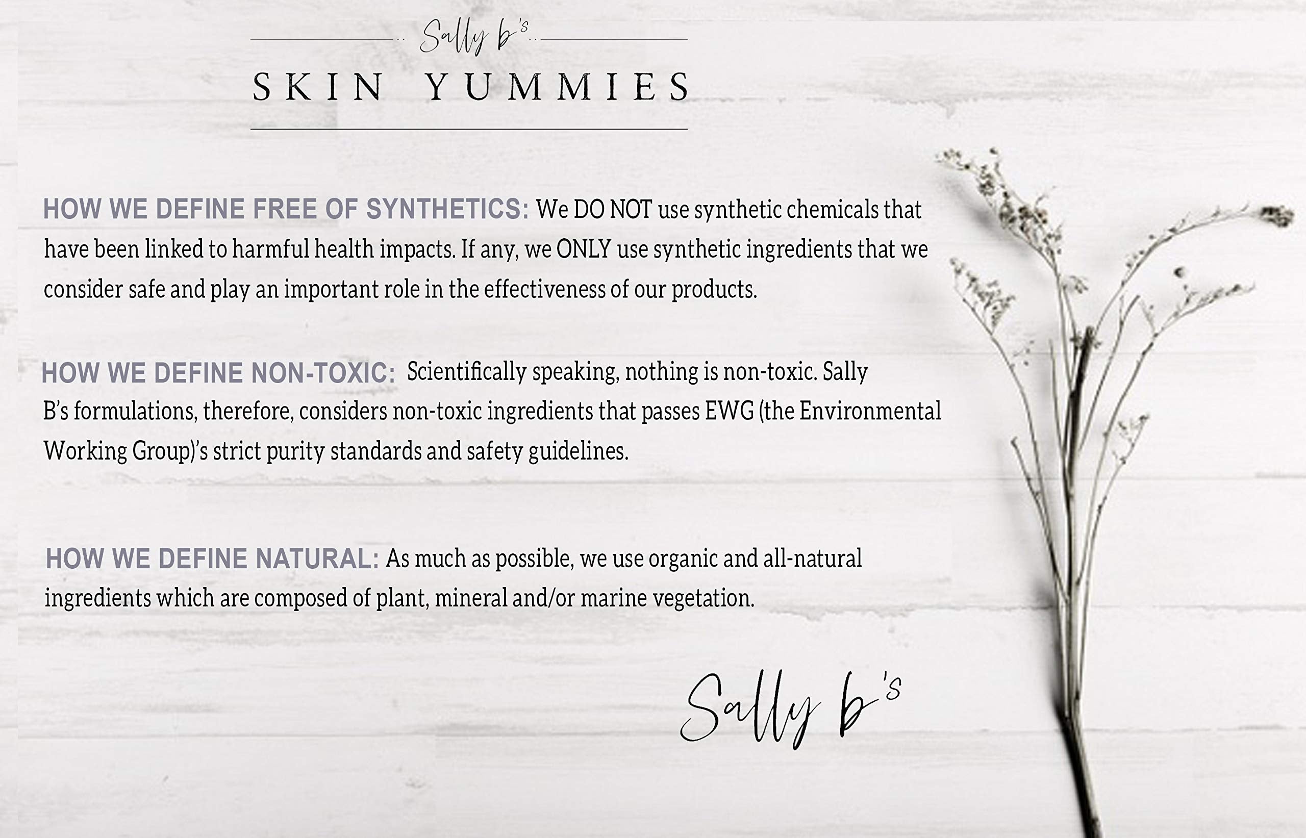 Close-up of Sally B's Serum label highlighting peptide formula for collagen support.