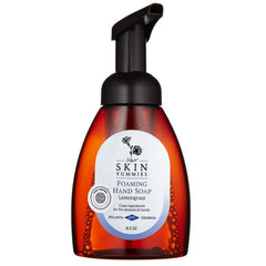 Sally B's Skin Yummies lemongrass hand soap bottle showing refreshing aroma and clean label