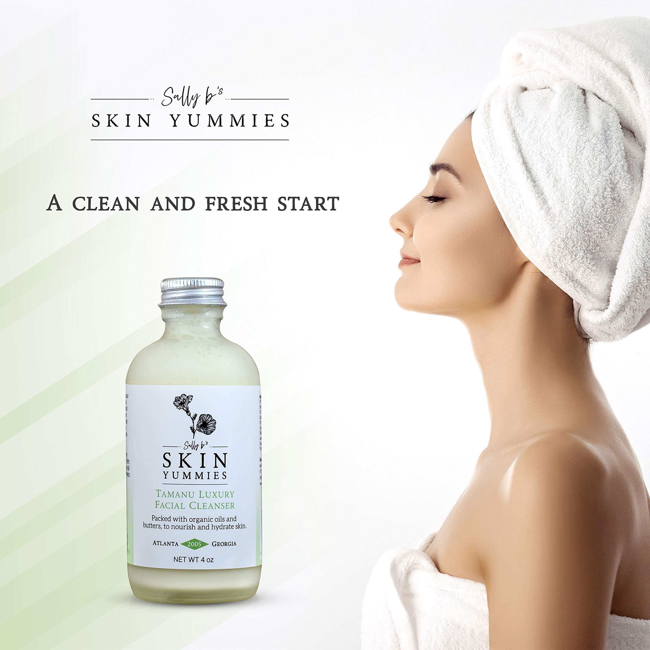 Pump dispenser on Tamanu Cleanser for easy daily use.