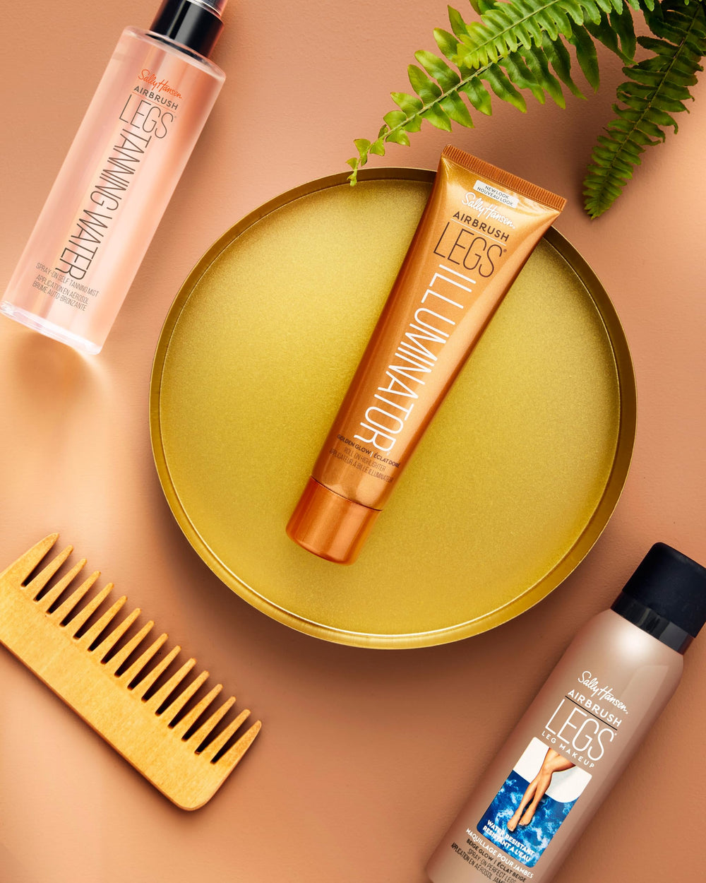 Sally Hansen Airbrush Legs day-to-night look shows versatile leg makeup finish.