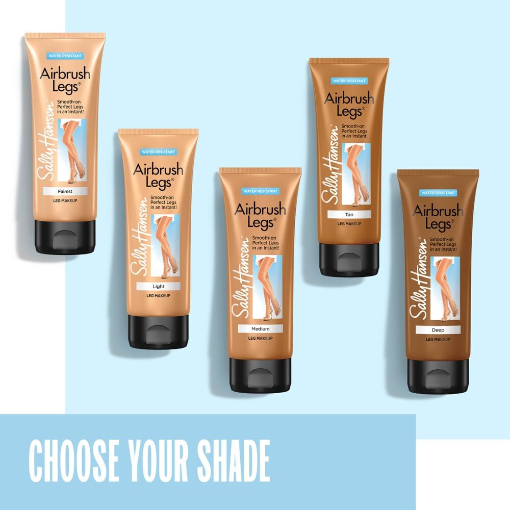 Sally Hansen Airbrush Legs medium fast-drying formula enables quick routine application.