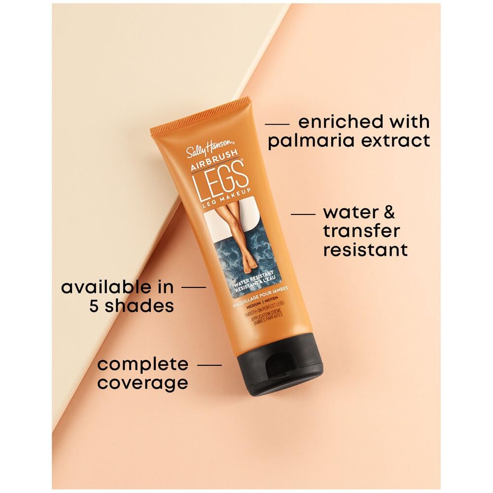 Sally Hansen Airbrush Legs medium transfer-proof finish resists smudges through daily activity.