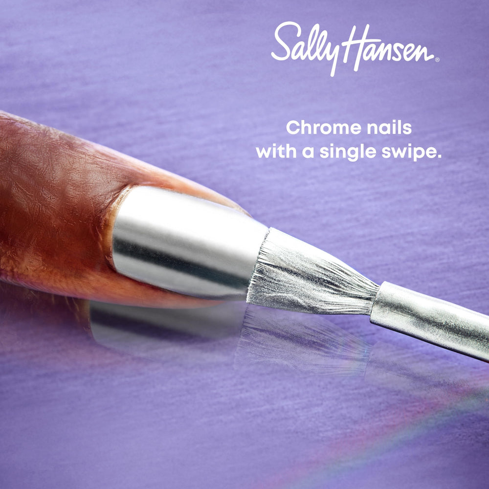 Sally Hansen Color Foil Fuchsia-ristic glossy-finish closeup emphasizes rich color payoff.