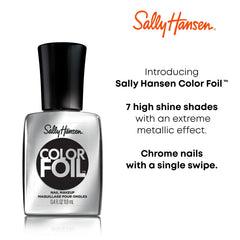 Sally Hansen Color Foil Fuchsia-ristic swatches-metallic showcases versatile metallic color options.