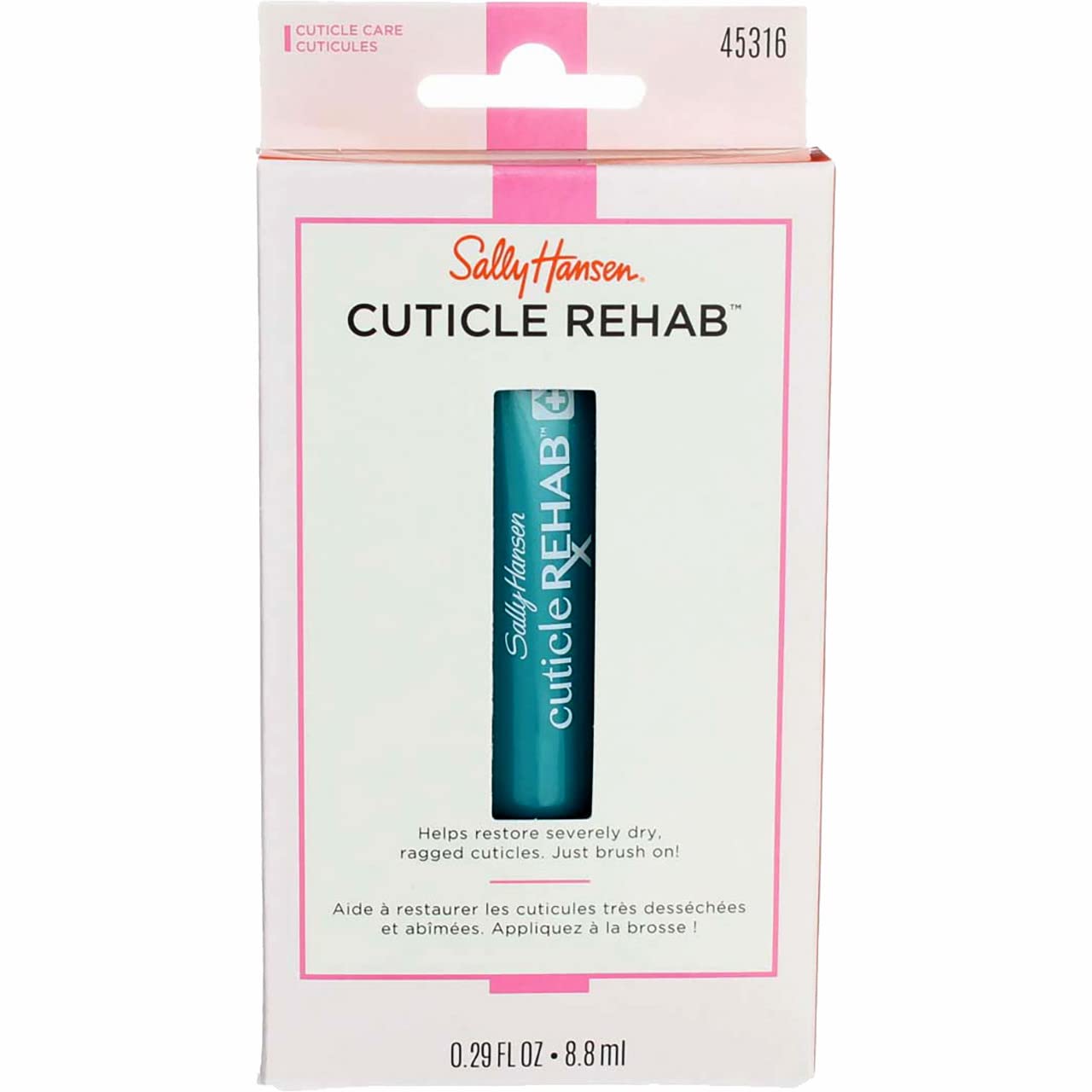 Sally Hansen Cuticle Rehab brush-on gel being applied to dry cuticles