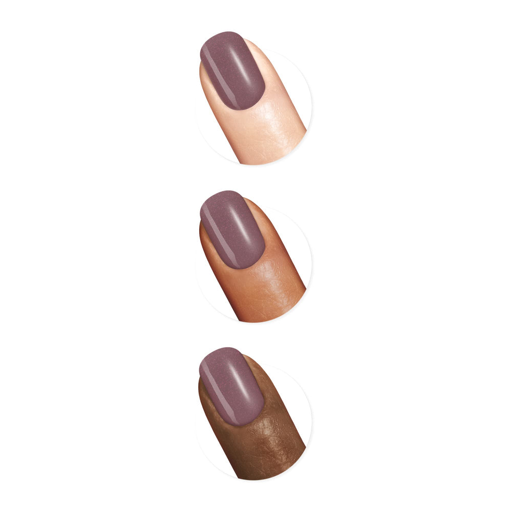 Sally Hansen Good.Kind.Pure Geode to Joy nail swatch displays Smokey Quartz color.