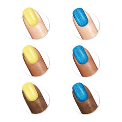 Sally Hansen Insta-Dri Despicable Me Blue Over bottle emphasizes bold royal blue.