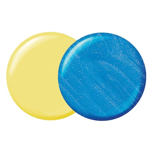 Vivid Hella Yella swatches highlighting opaque, shimmering color.