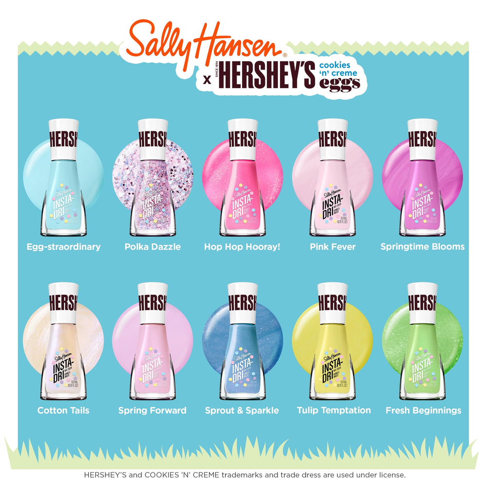 Sally Hansen Insta-Dri soft pink duo set ready for at-home manicures.
