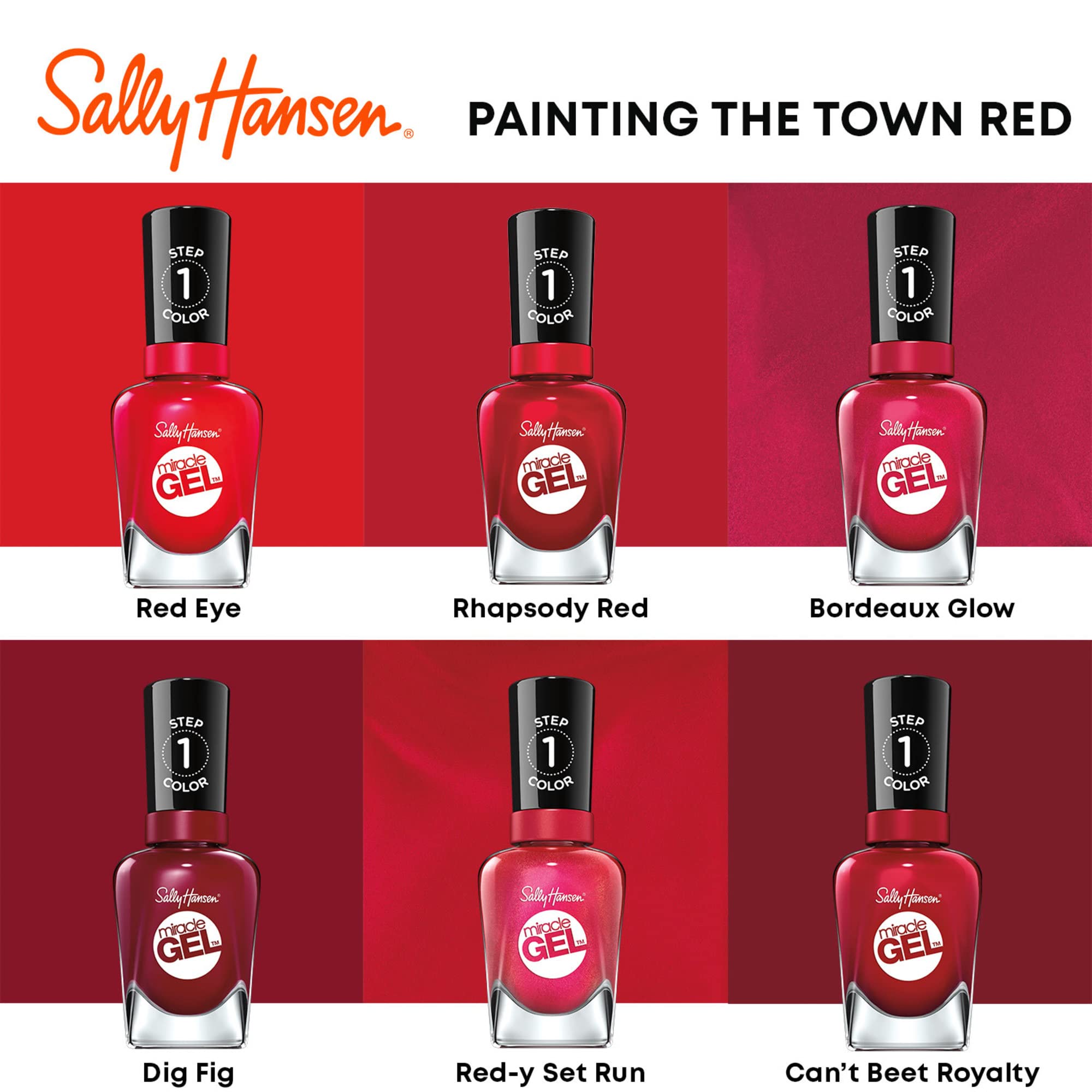 Sally Hansen Miracle Gel Dig Fig nails showcase gel-like shine and extended wear.