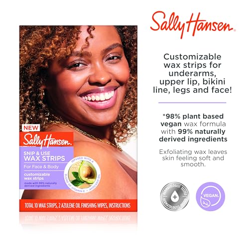 Sally Hansen Snip & Use Wax Strips for legs, soft, smooth skin.